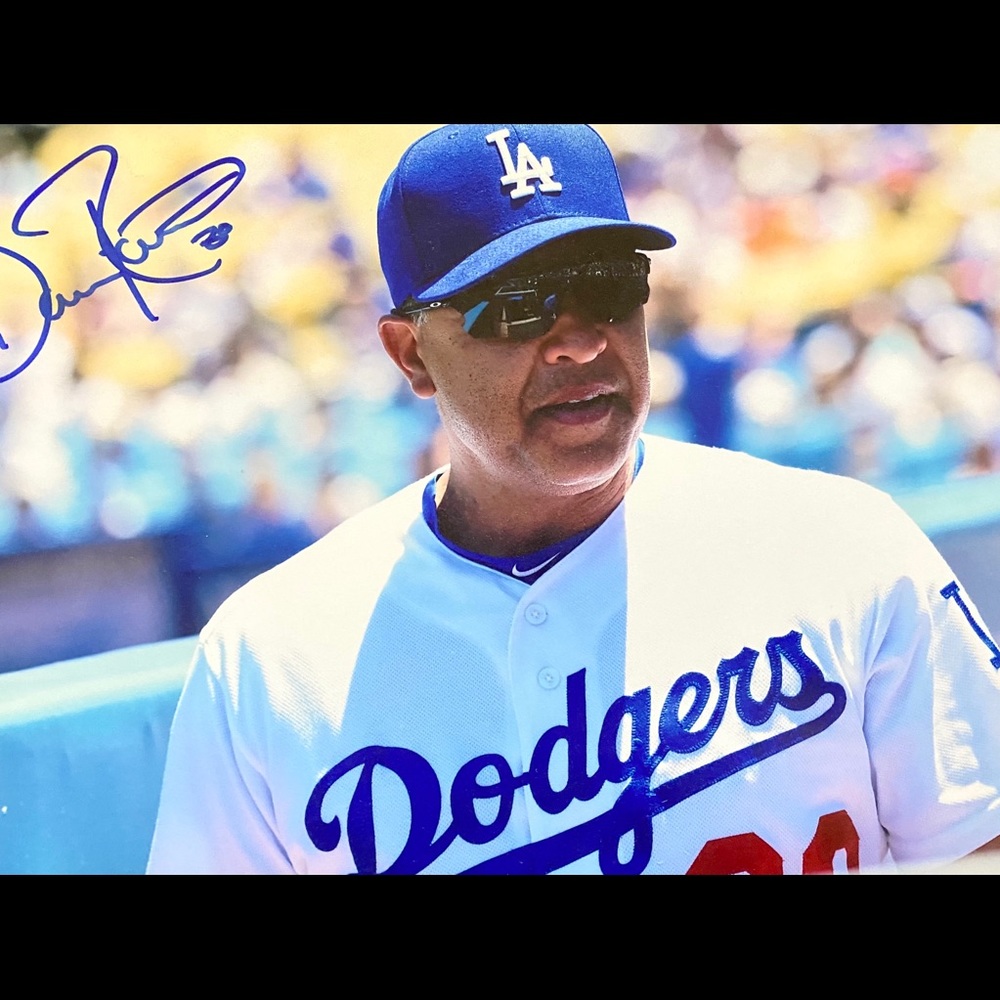Dodgers Autographed Dave Roberts Picture